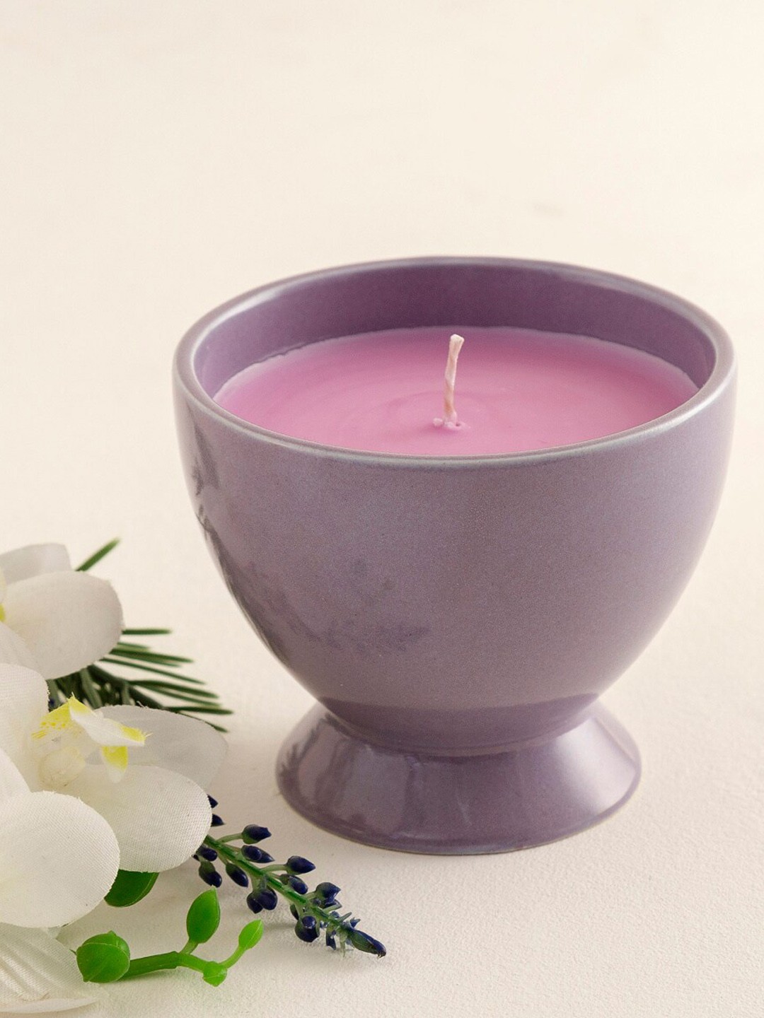 

Home Centre Purple Connect Ceramic Lavender Candle Jar