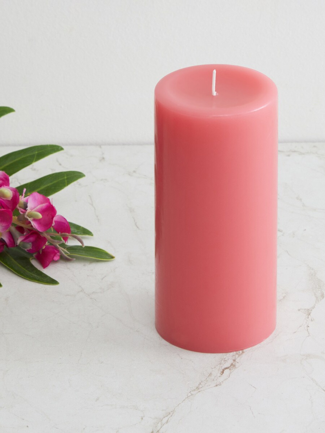 

Home Centre Pink 1 Piece Redolence Solid Round Pillar Candle