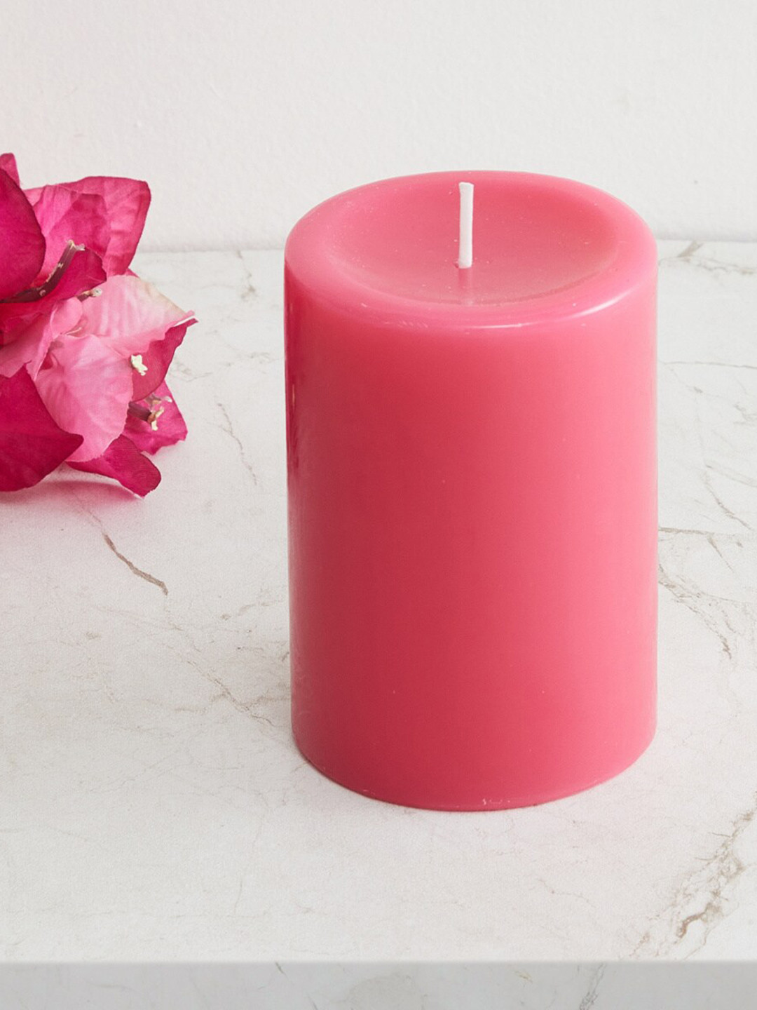 

Home Centre Pink Solid Pillar Wax Scented Candle