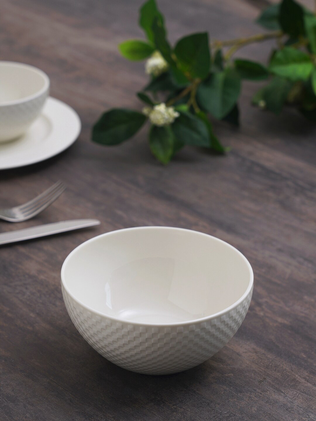 

Pure Home and Living Set of 2 Cream-Coloured Accent Small Bowl
