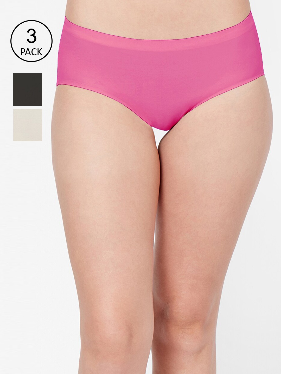 FashionRack Women Pack Of 3 Assorted Hipster Briefs