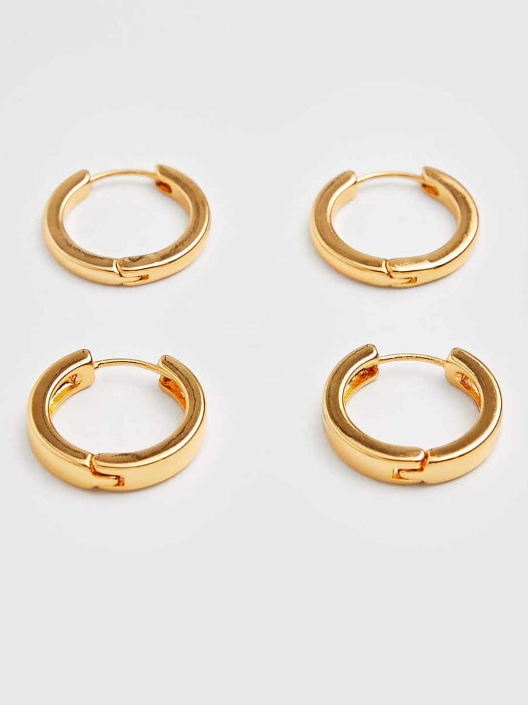 

MANGO Women Set of 2 Gold-Toned Circular Hoops