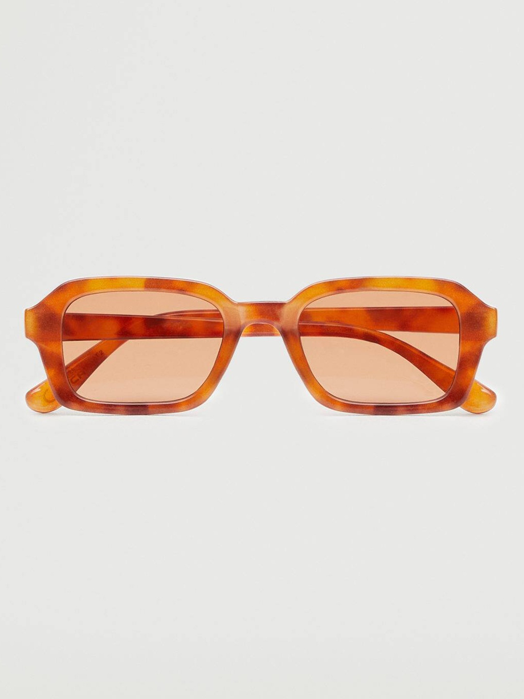 

MANGO Women Orange Lens & Orange Rectangle Sunglasses with UV Protected Lens