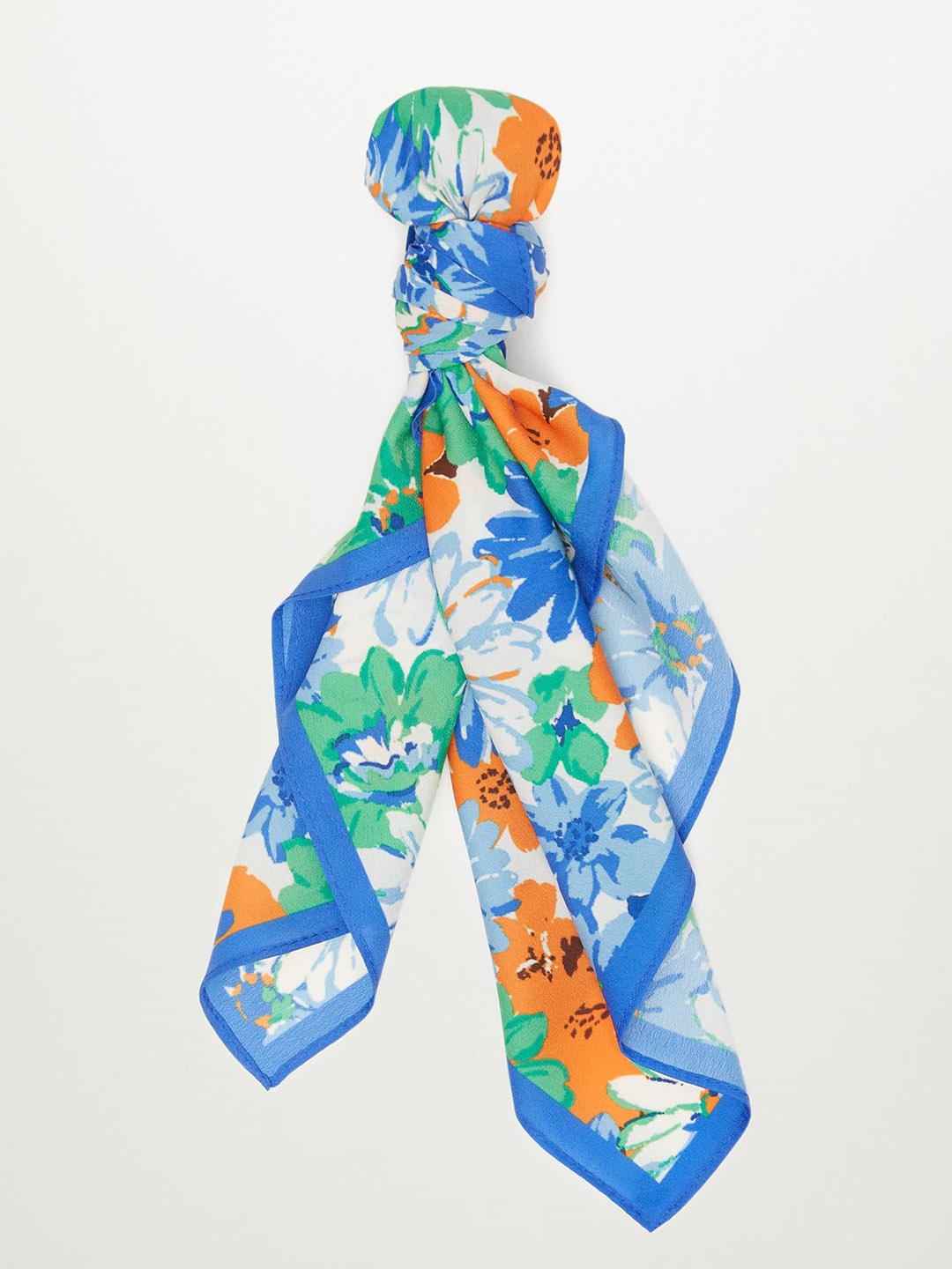 

MANGO Women Blue & White Printed Scarf