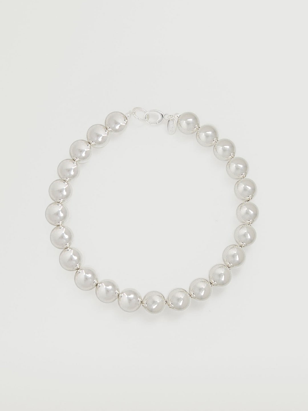 

MANGO Silver-Toned Beaded Necklace