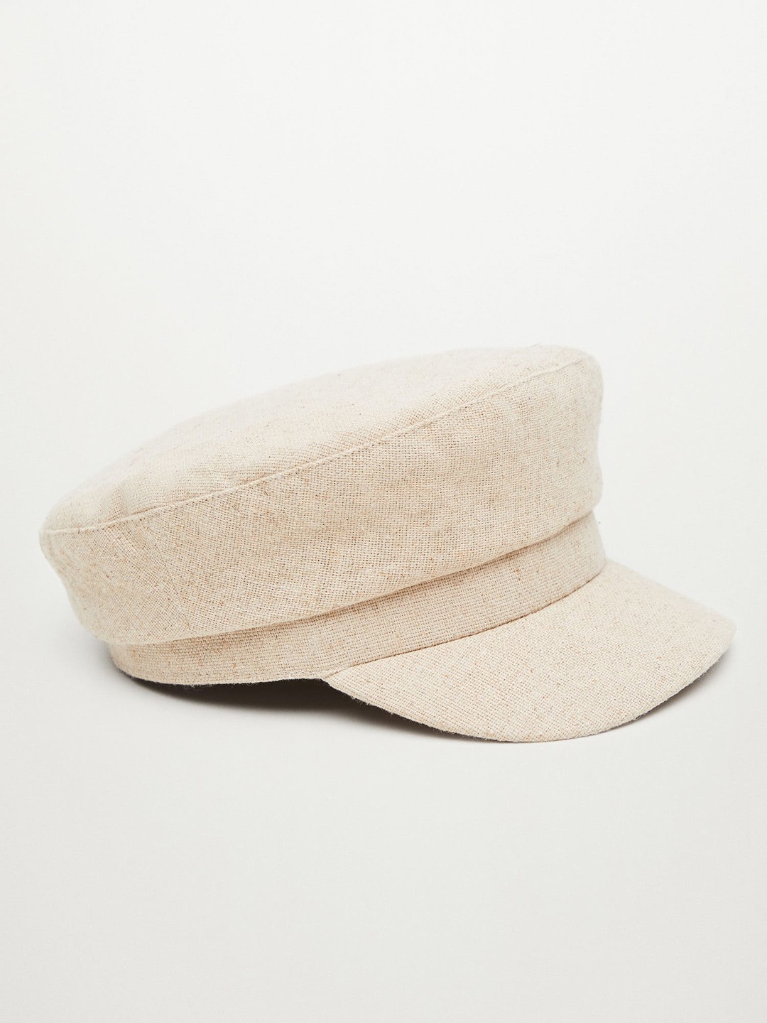 

MANGO Women Off-White Solid Bakerboy Hat