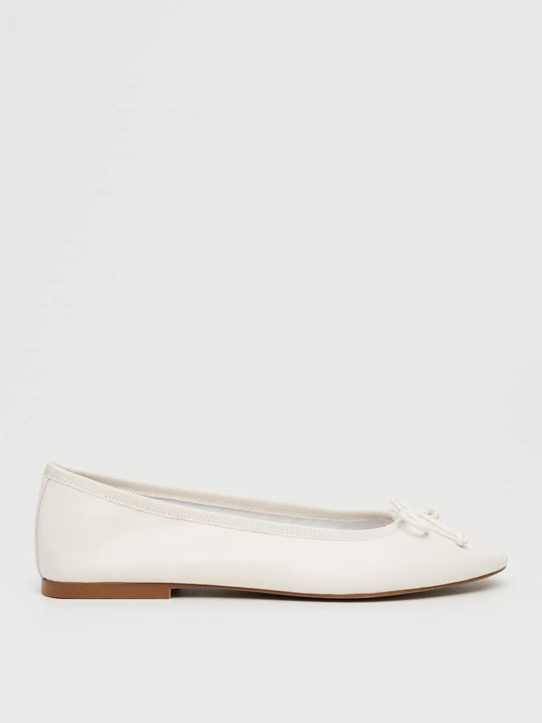 

MANGO Women White Ballerinas with Bows