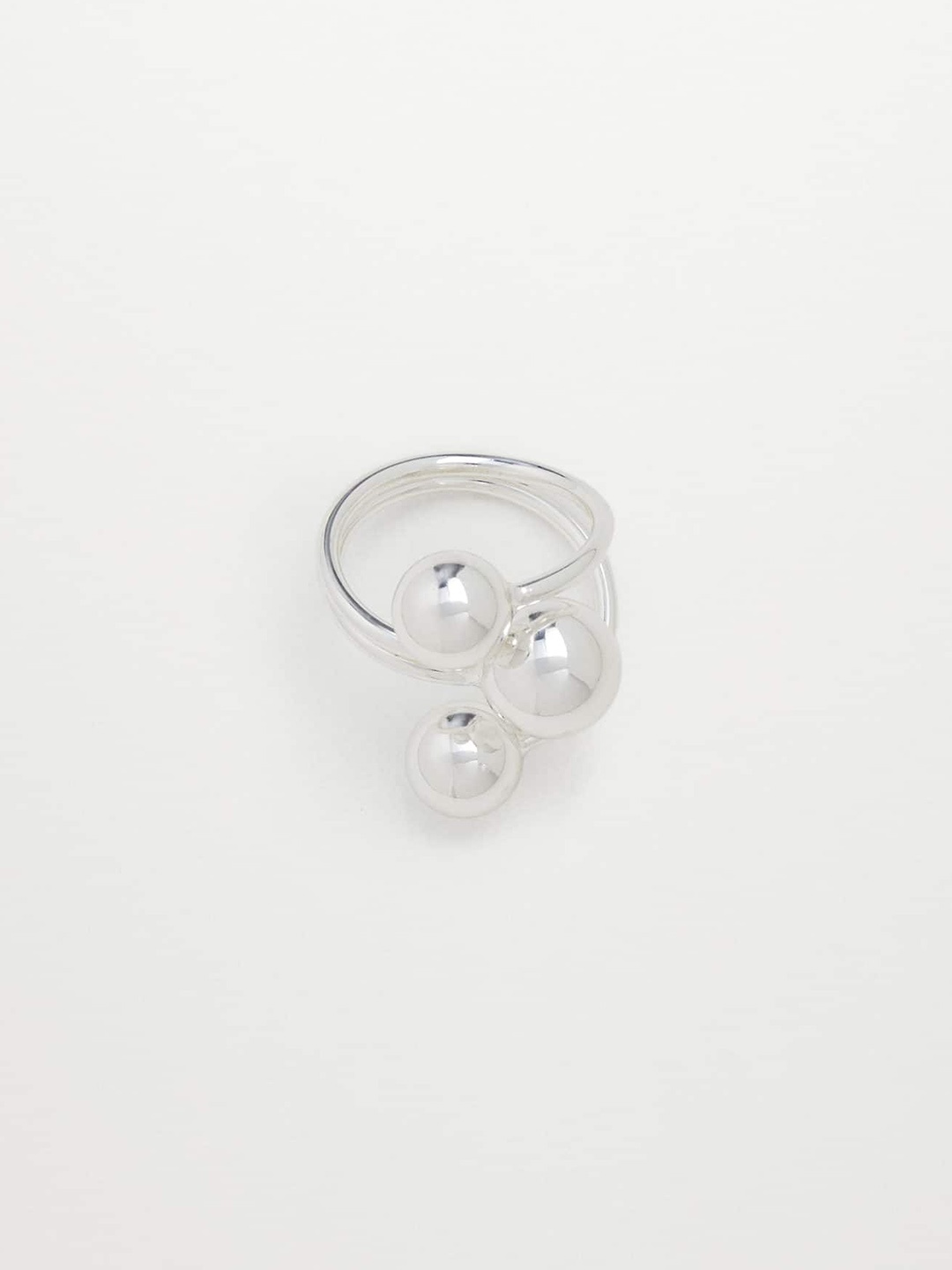 

MANGO Silver-Toned Solid Finger Ring
