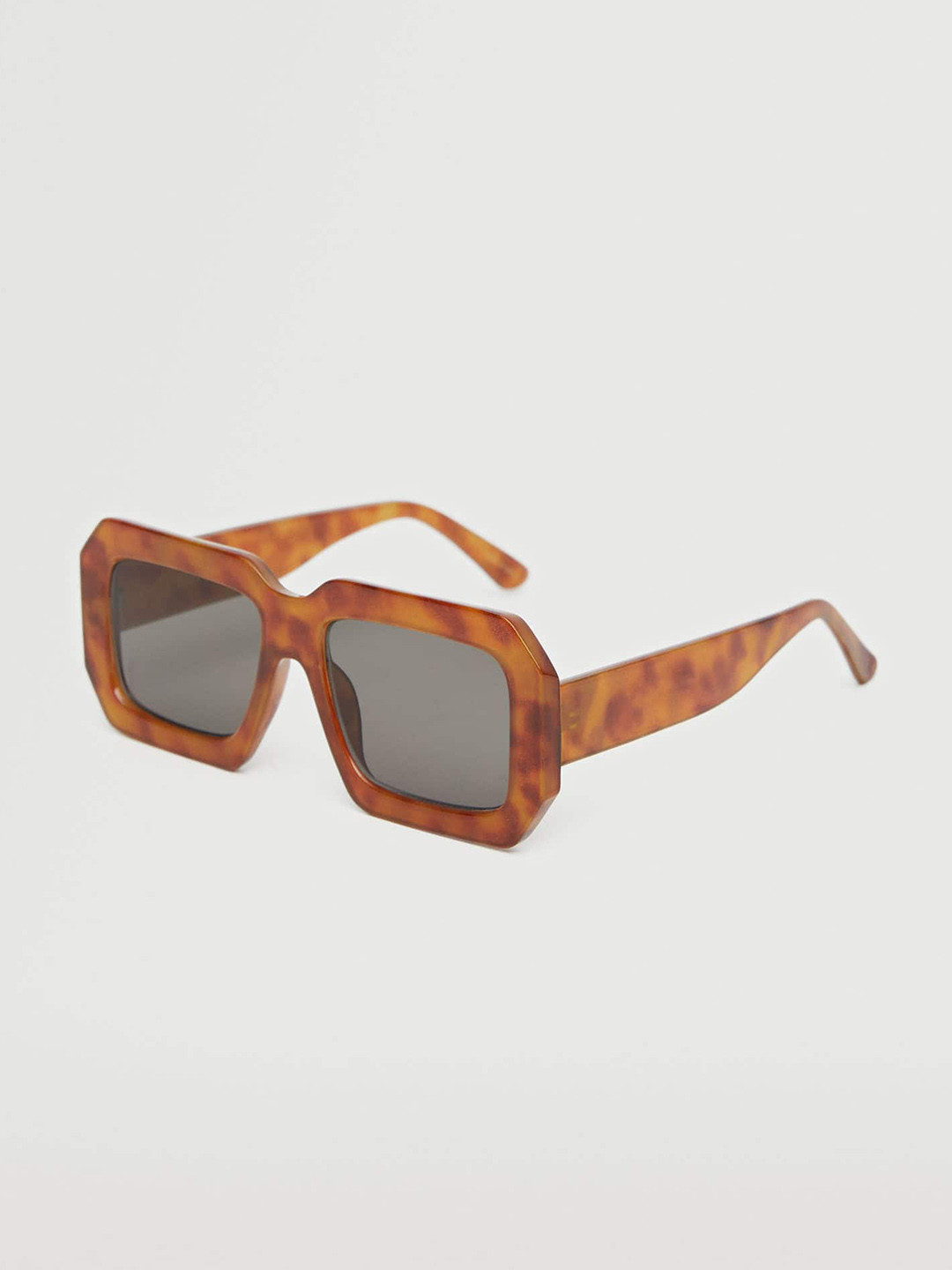 

MANGO Women Grey Lens & Brown Oversized Sunglasses with UV Protected Lens 27035768