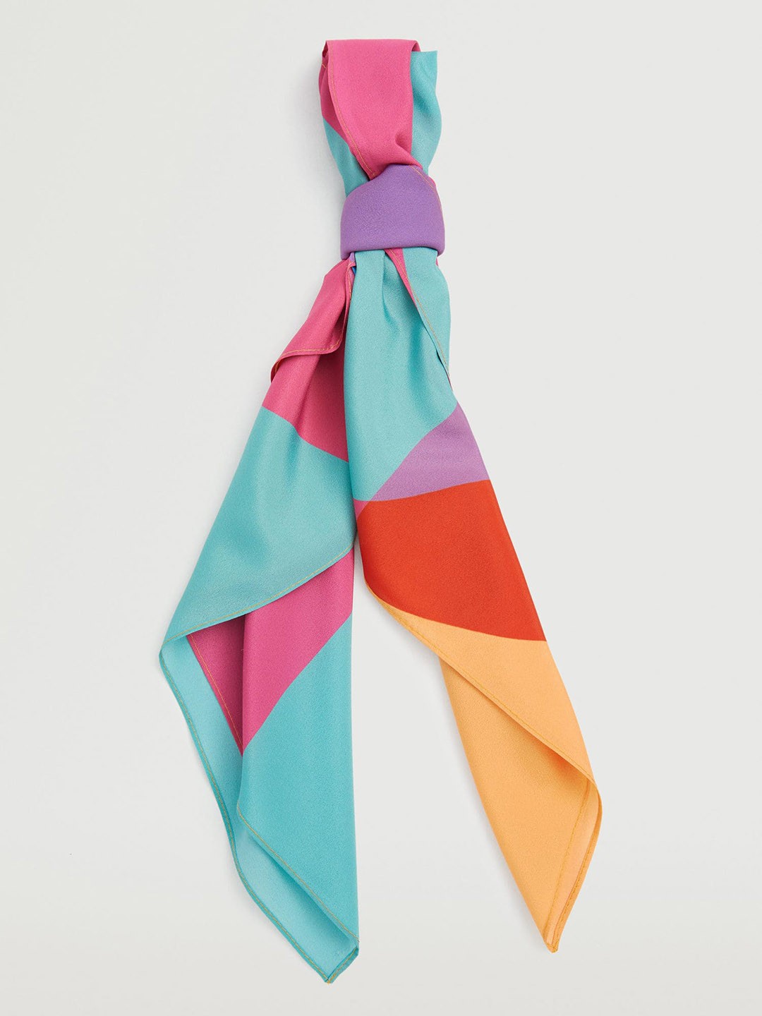 

MANGO Abstract Printed Scarf, Pink