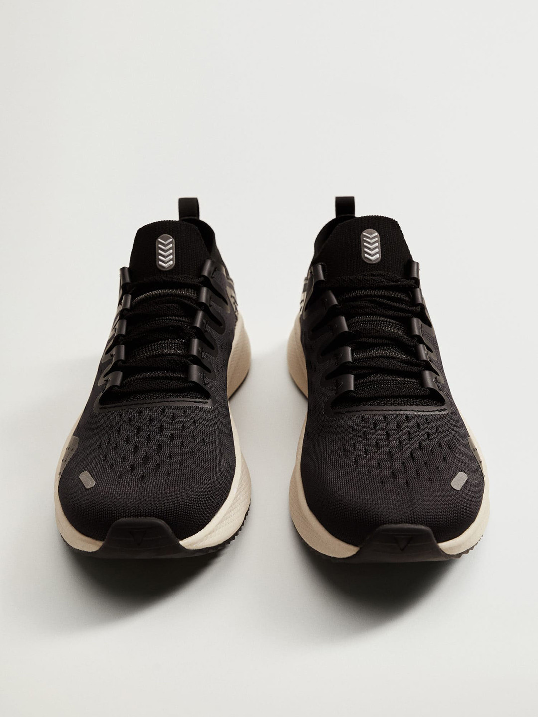 

MANGO Women Black Woven Design Sneakers