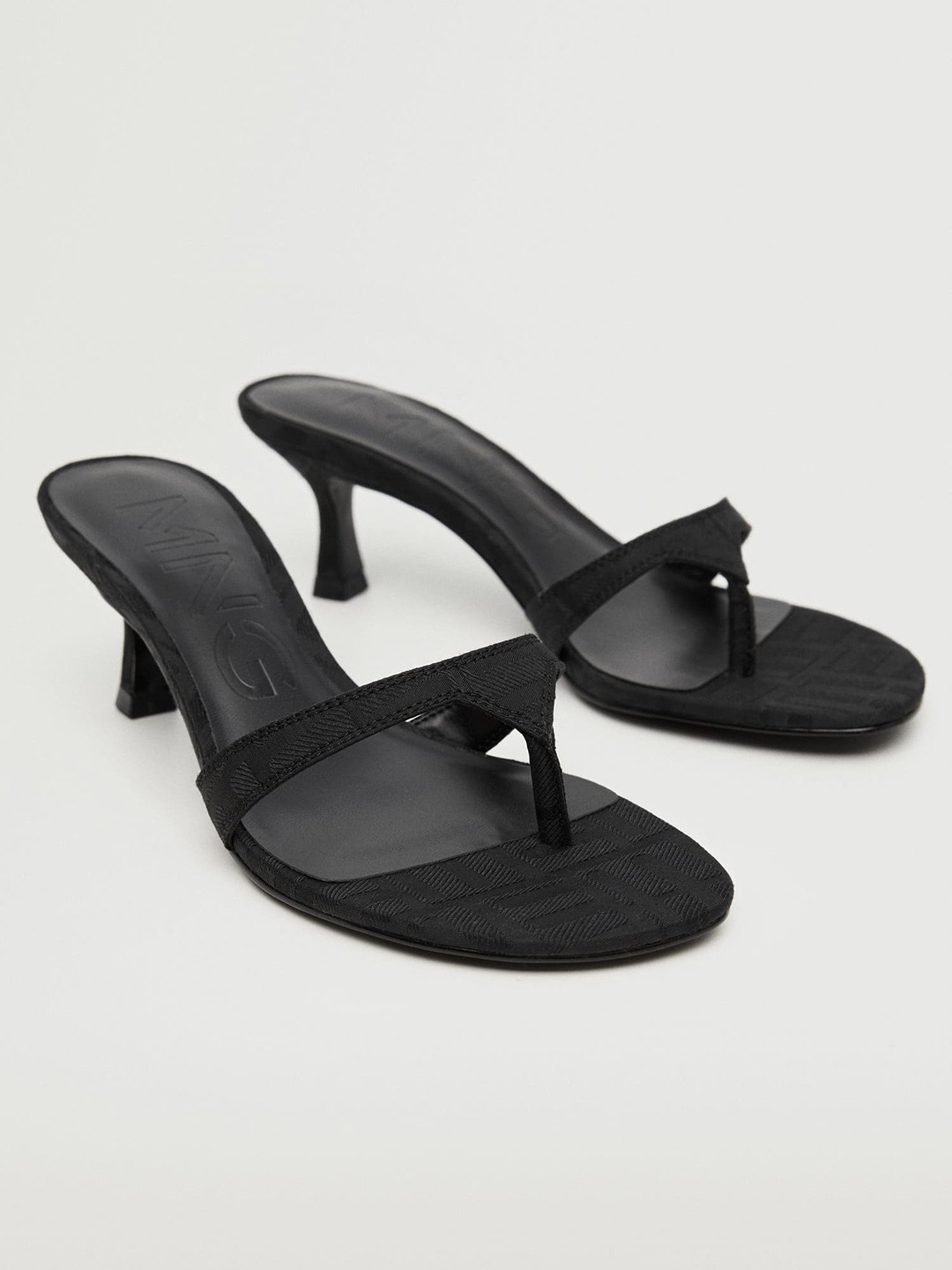 

MANGO Women Black Solid Slim Heels