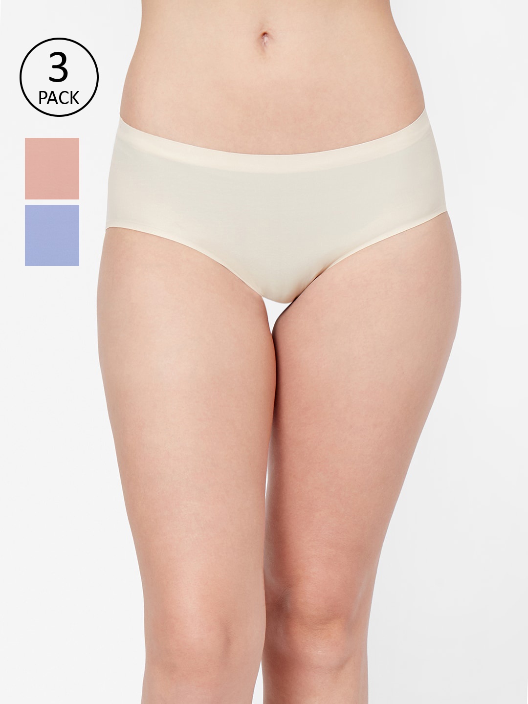 

FashionRack Women Pack Of 3 Assorted Hipster Briefs
