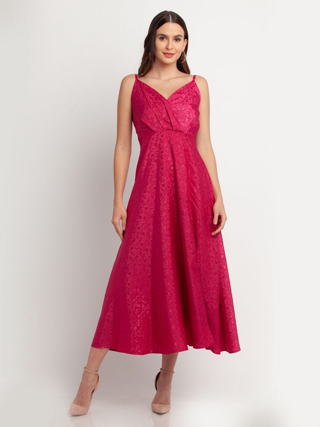 

Zink London Pink Floral Midi Dress