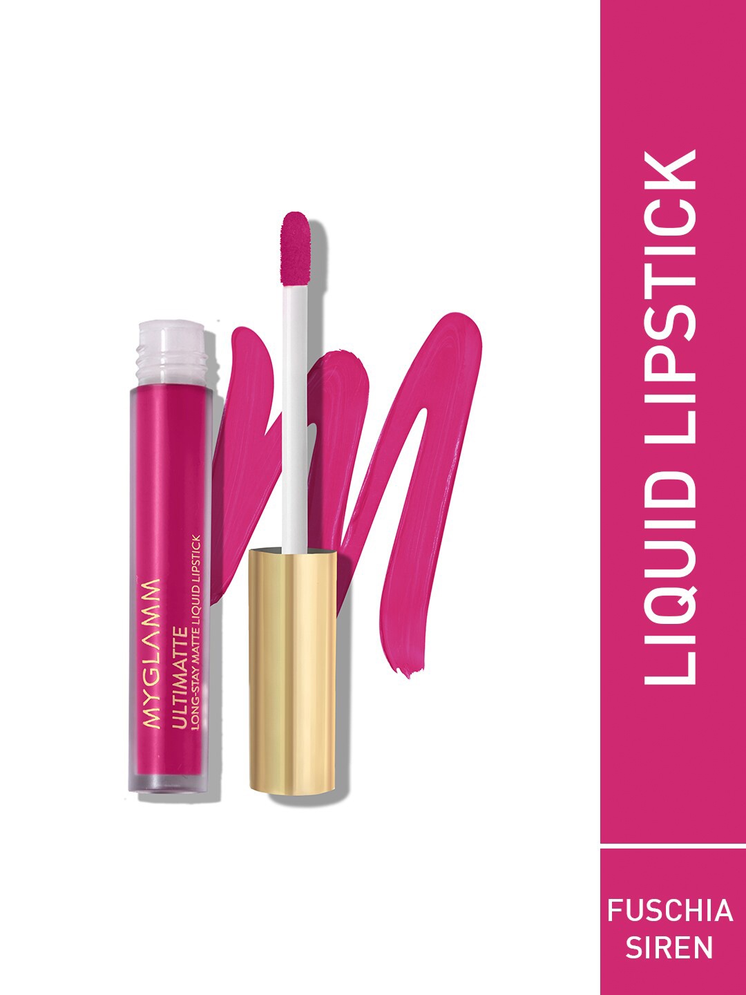 

MyGlamm Ultimatte Long Stay Matte Liquid Lipstick 2.5 ml - Fuchsia Siren, Pink