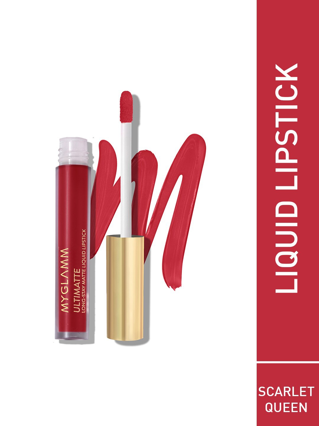 

MyGlamm Ultimatte Long Stay Matte Liquid Lipstick-Scarlet Queen-2.5ml, Red
