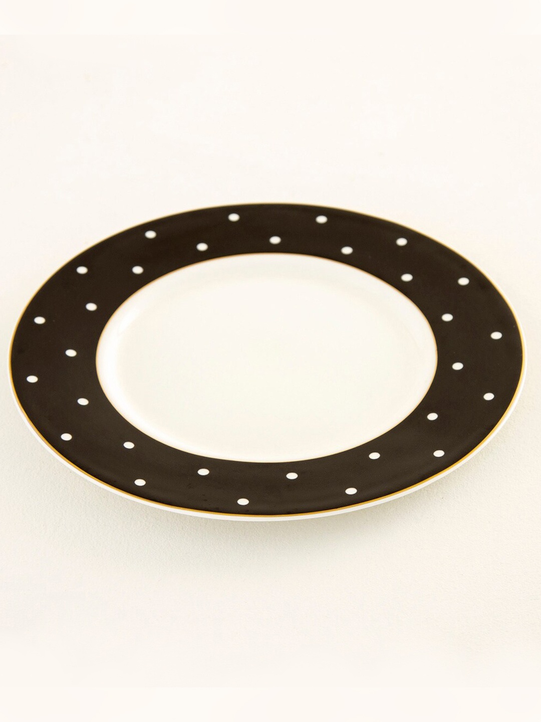 

Home Centre White & Black 1 Pieces Printed Bone China Glossy Plate