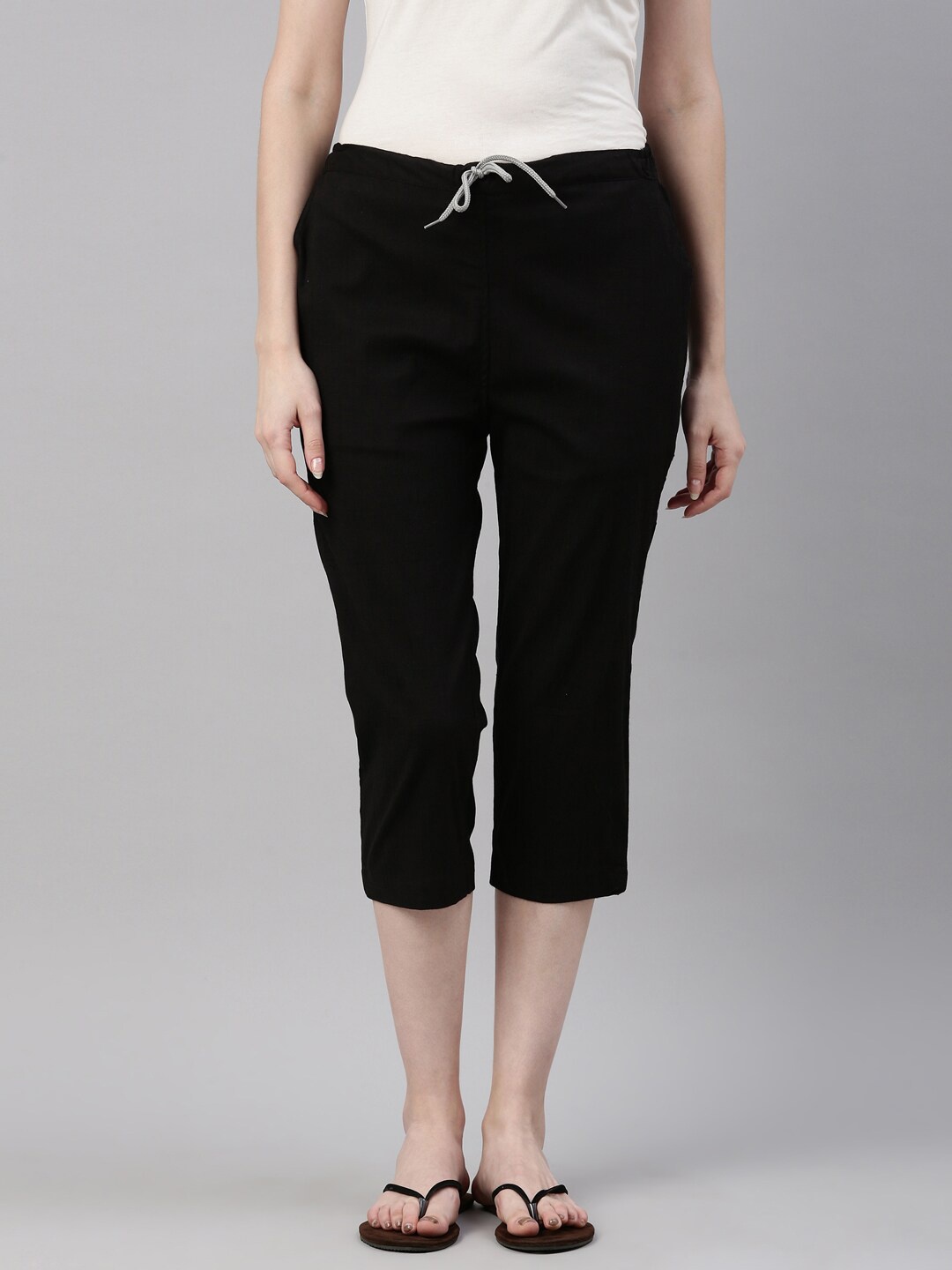 

Kryptic Women Black Regular Fit Capris