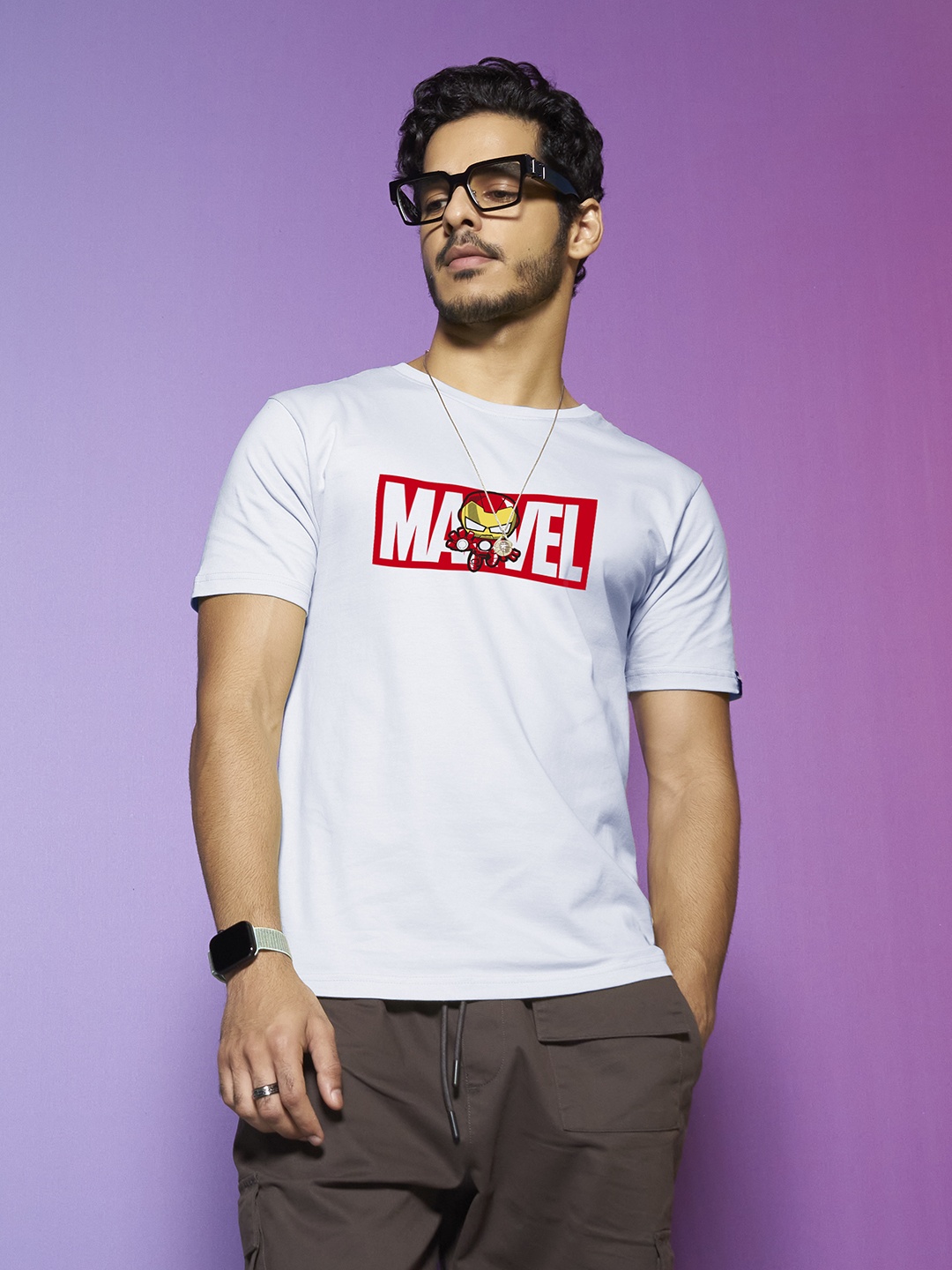 

Bewakoof Men White Printed Cotton T-shirt