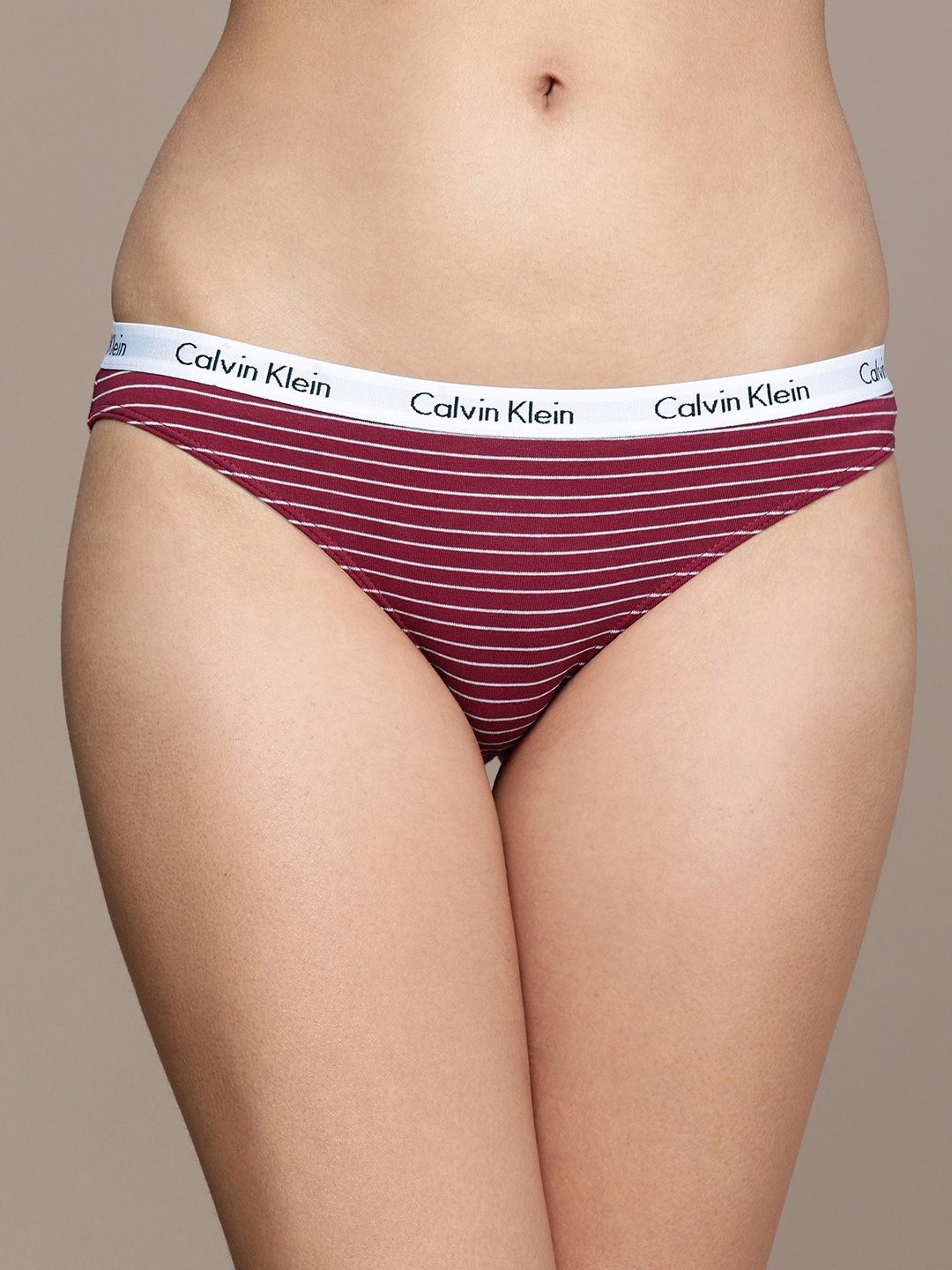 

Calvin Klein Underwear Women Maroon Striped Bikini Briefs D1618W8N