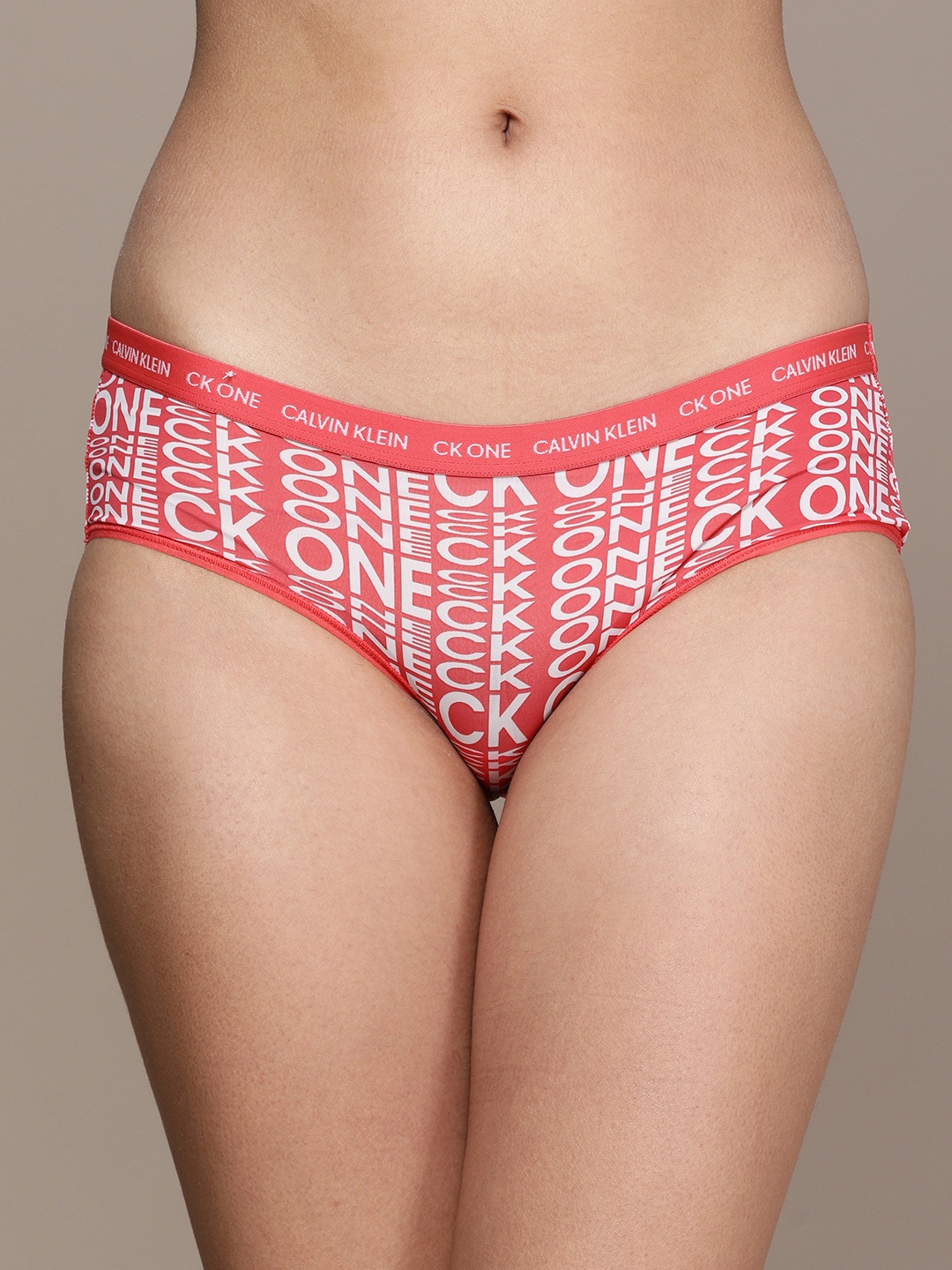 

Calvin Klein Underwear Women Pink & White Brand Logo Printed Hipsters- QD3793XRV