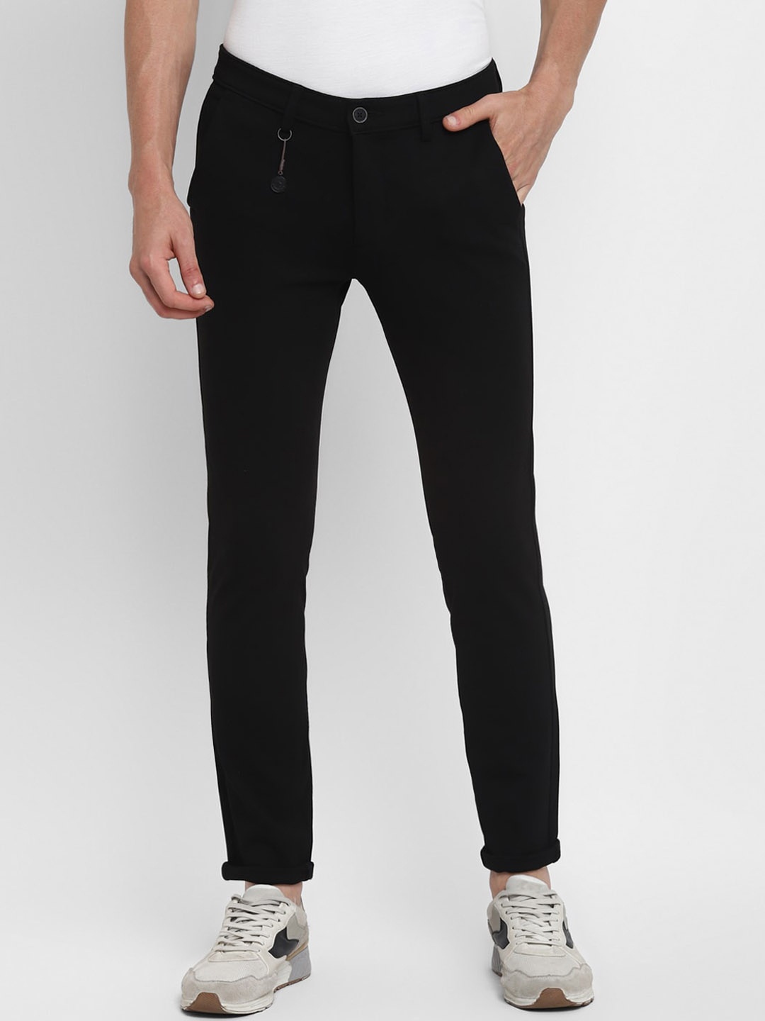 

Turtle Men Black Tapered Fit Chino Trousers