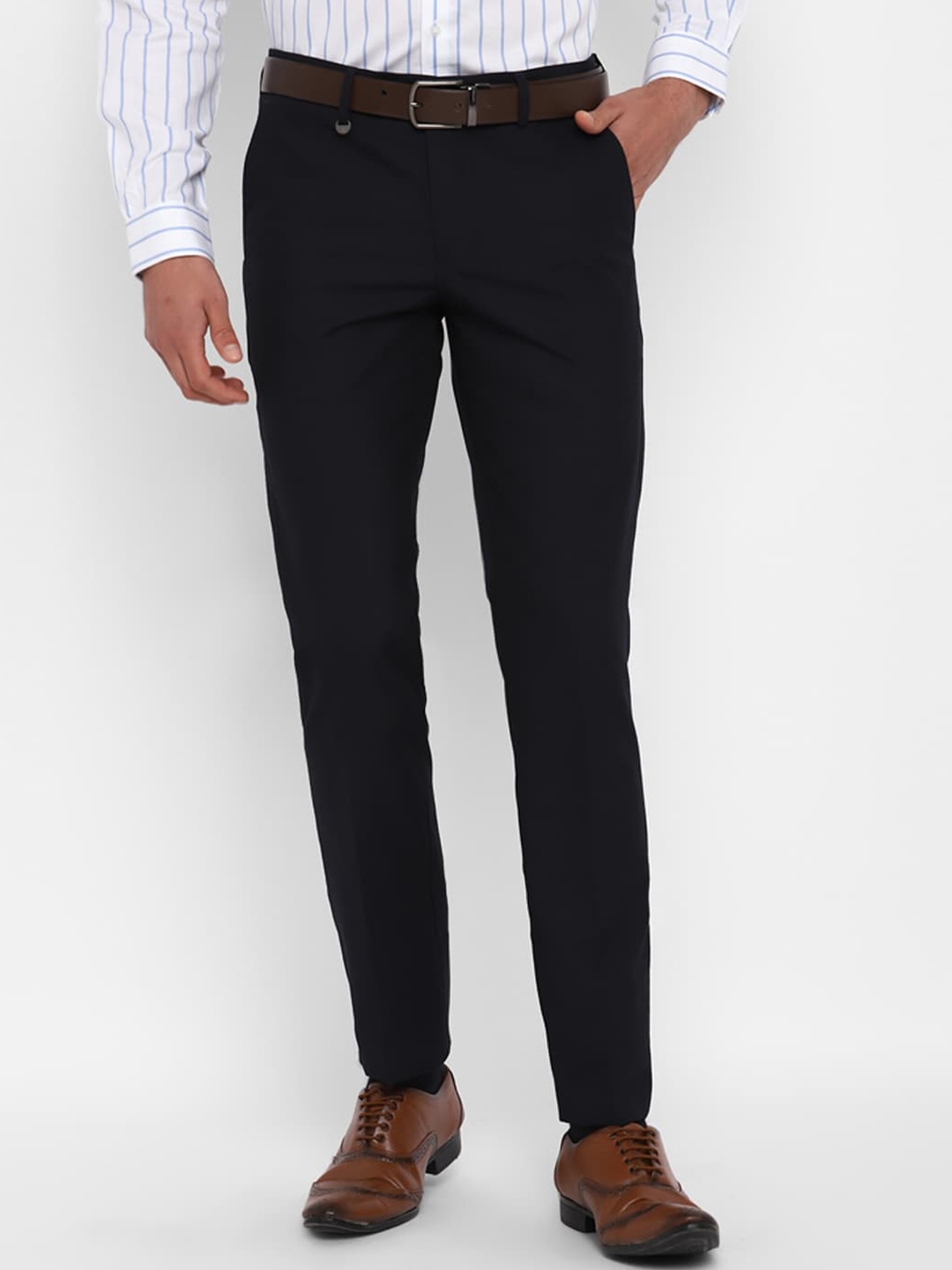 

Turtle Men Black Slim Fit Trousers