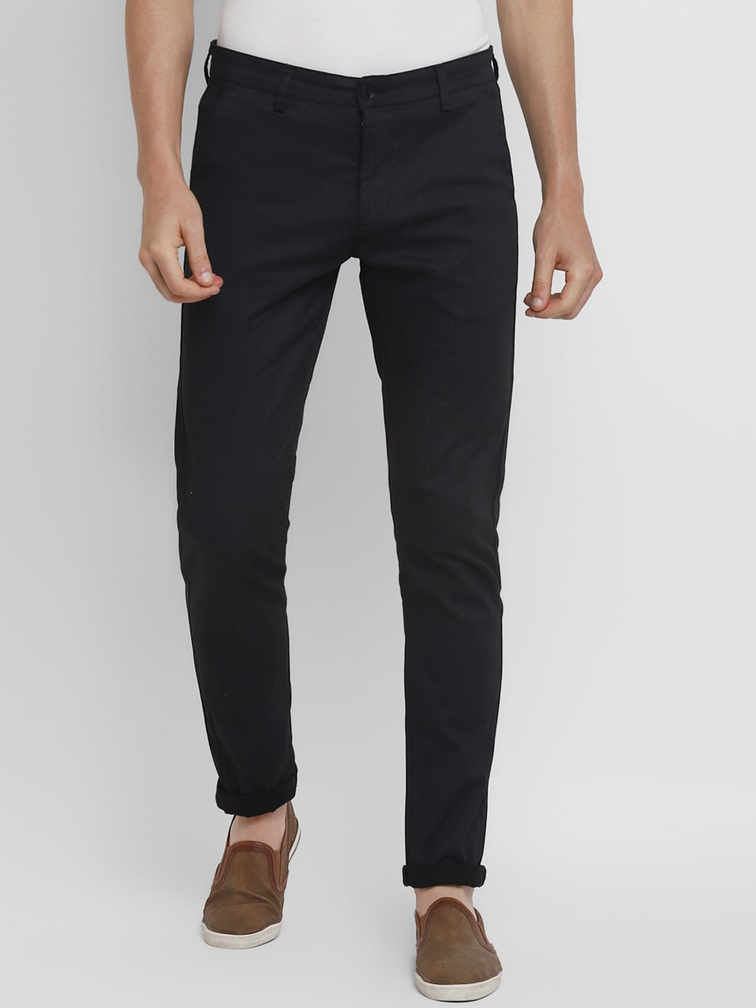 

Turtle Men Navy Blue Tapered Fit Trousers