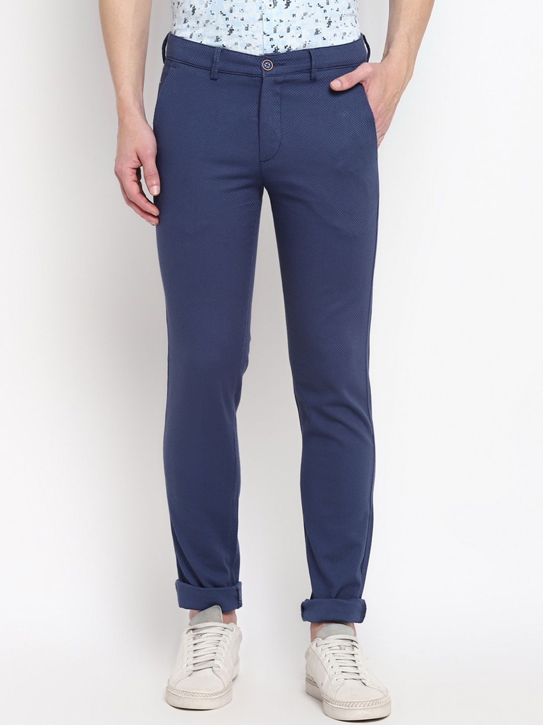 

Turtle Men Blue Skinny Fit Trousers
