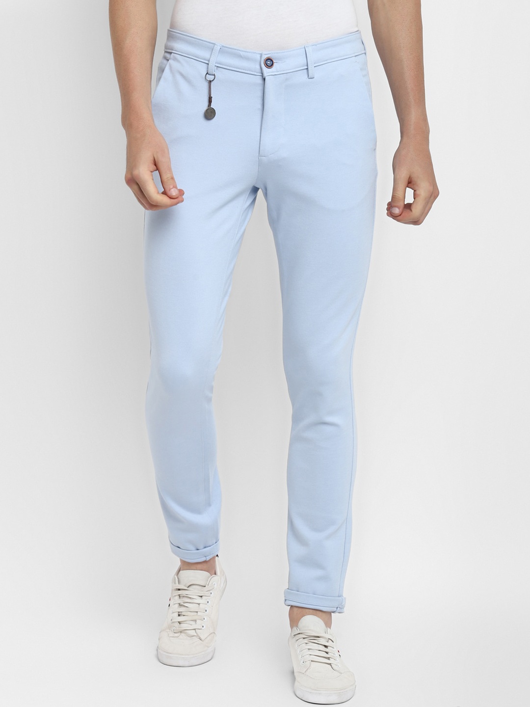 

Turtle Men Blue Tapered Fit Trousers