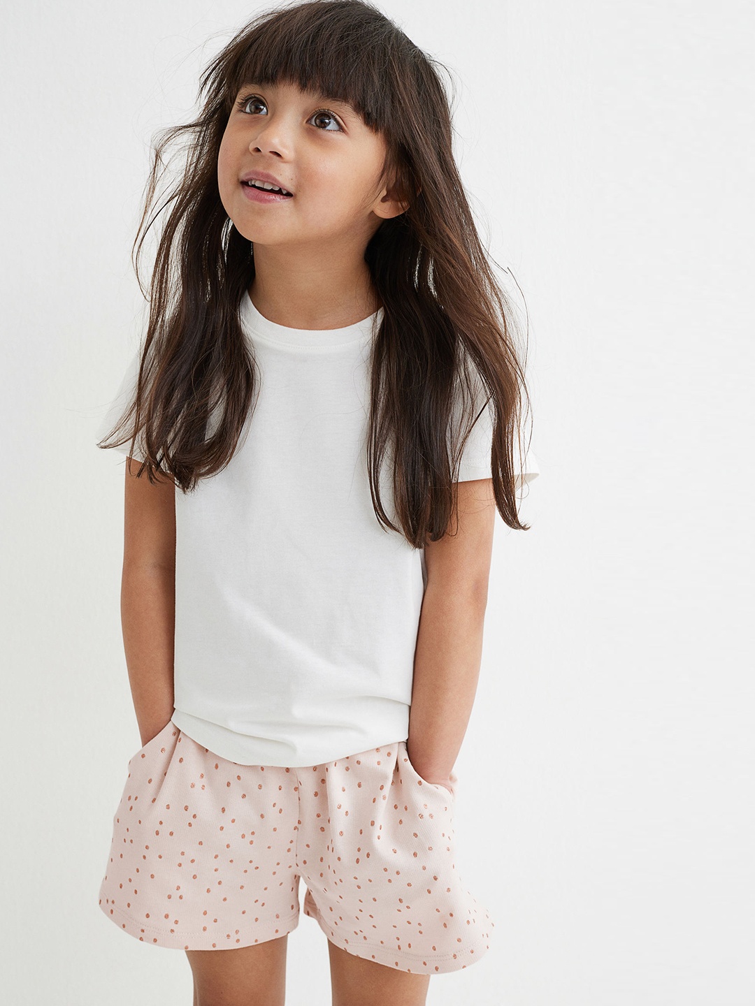 

H&M Beige Girls Cotton Sweatshorts