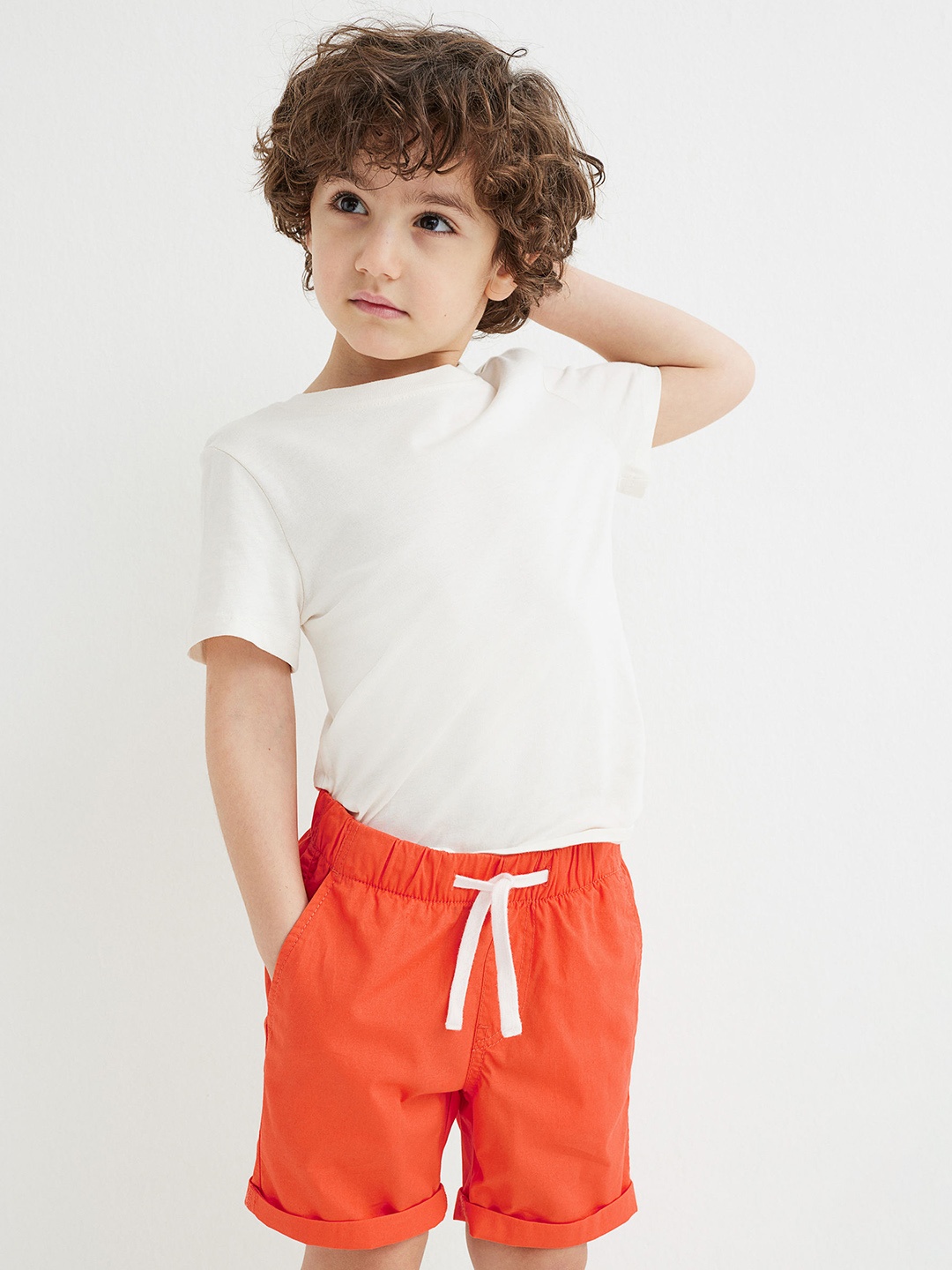 

H&M Boys Orange Cotton Shorts