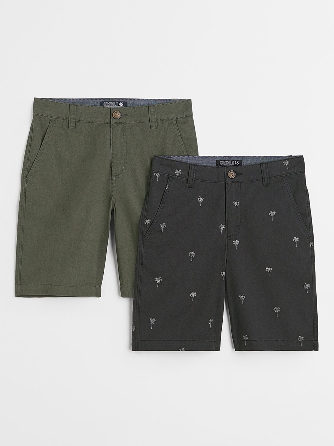 

H&M Boys Black & Green 2-Pack Cotton Shorts
