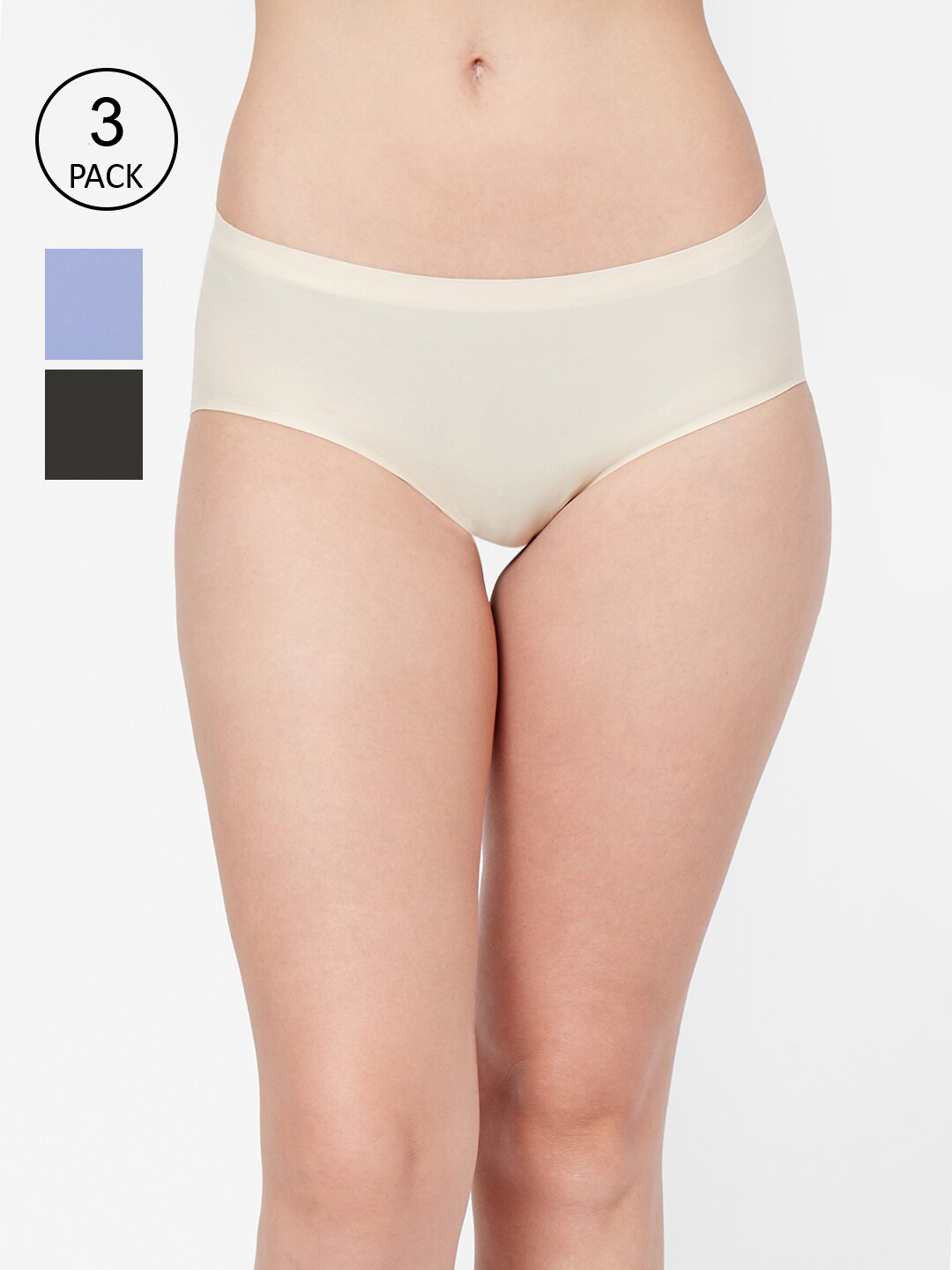 

FashionRack Women Pack Of 3 Assorted Hipster Briefs