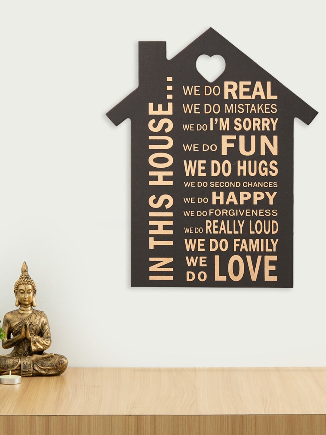

Home Centre Black Printed Inspirational Wall Decor Plaque