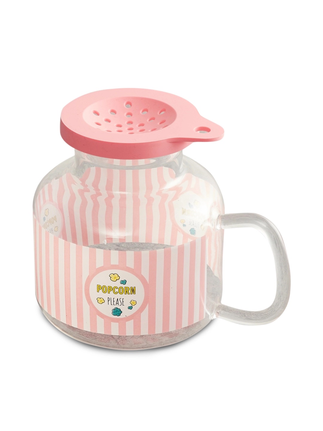 

Home Centre Palestine Glass Popcorn Jug with Silicone Lid- 2300 ml, Multi