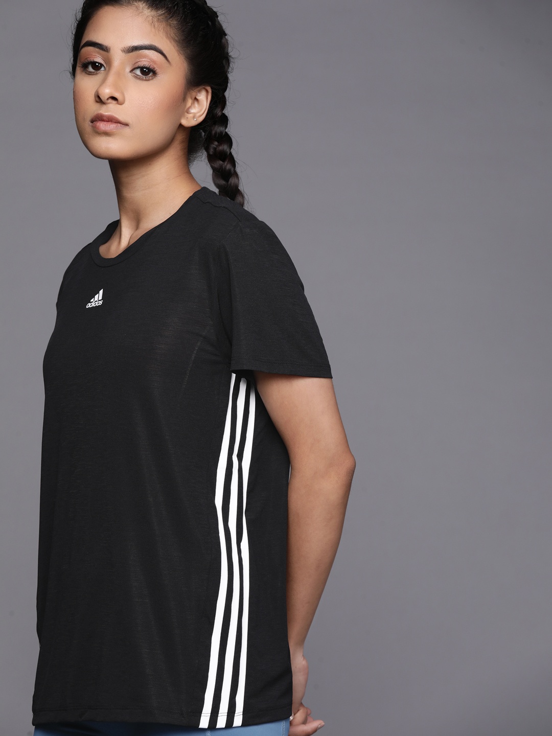 

ADIDAS Women Black WTR ICNS 3S Training T-Shirt