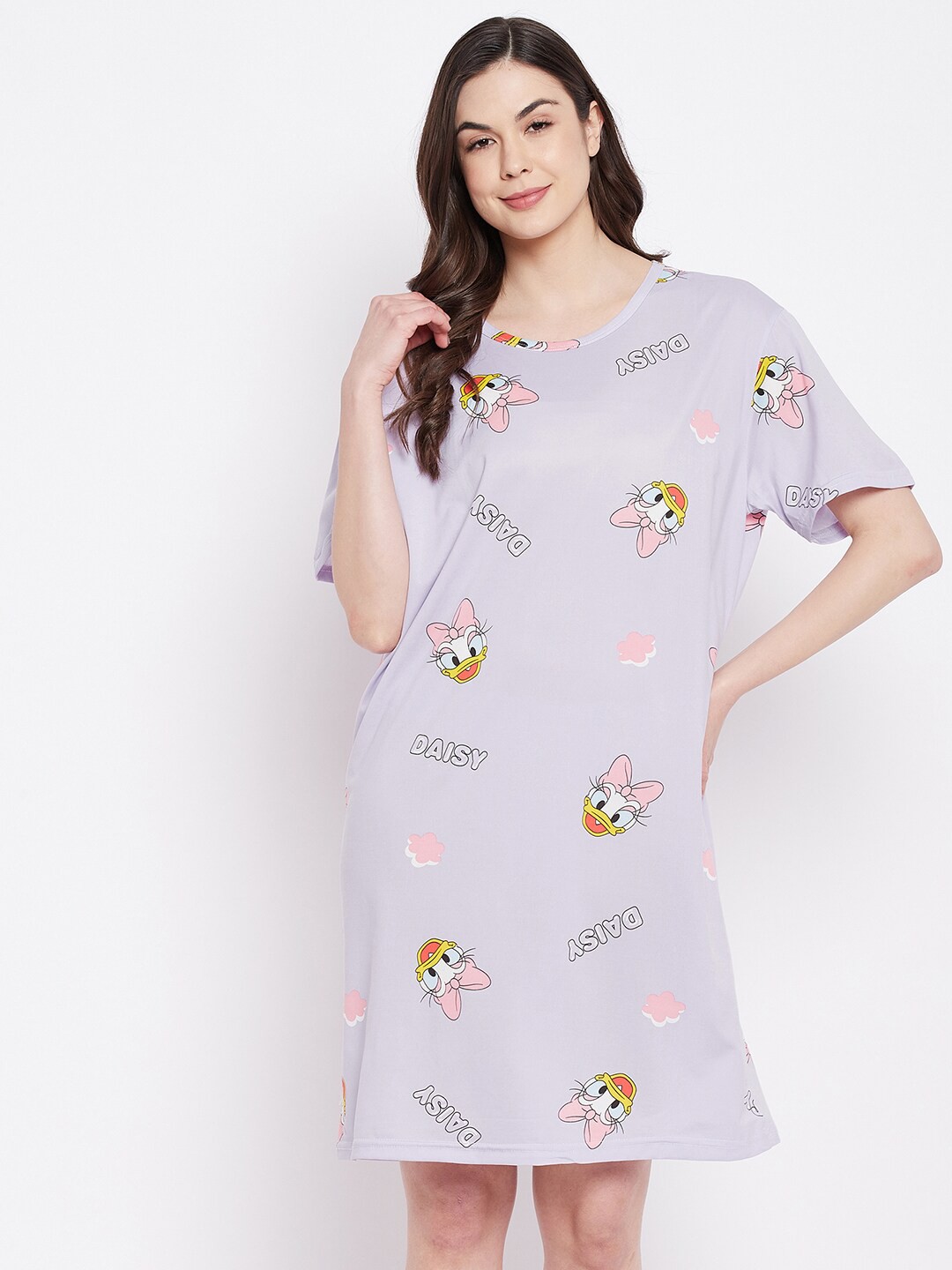 

Camey Women Purple Printed Nightdress