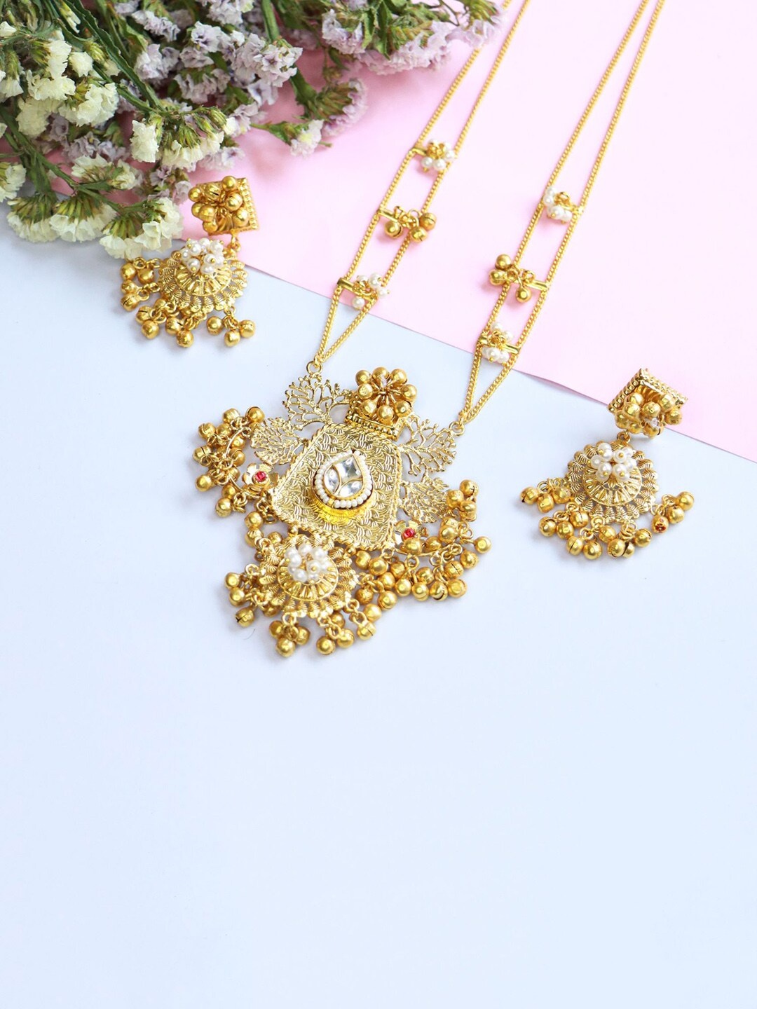 

I Jewels Women Gold-Plated Jewellery Set