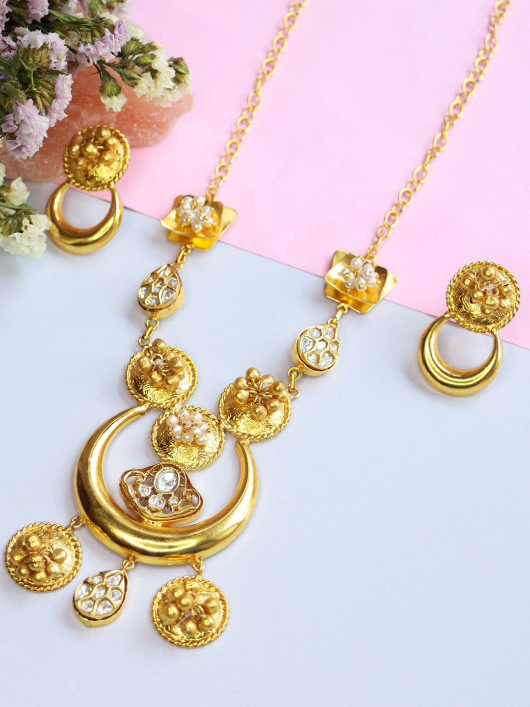 

I Jewels Women Gold-Plated Jewellery Set