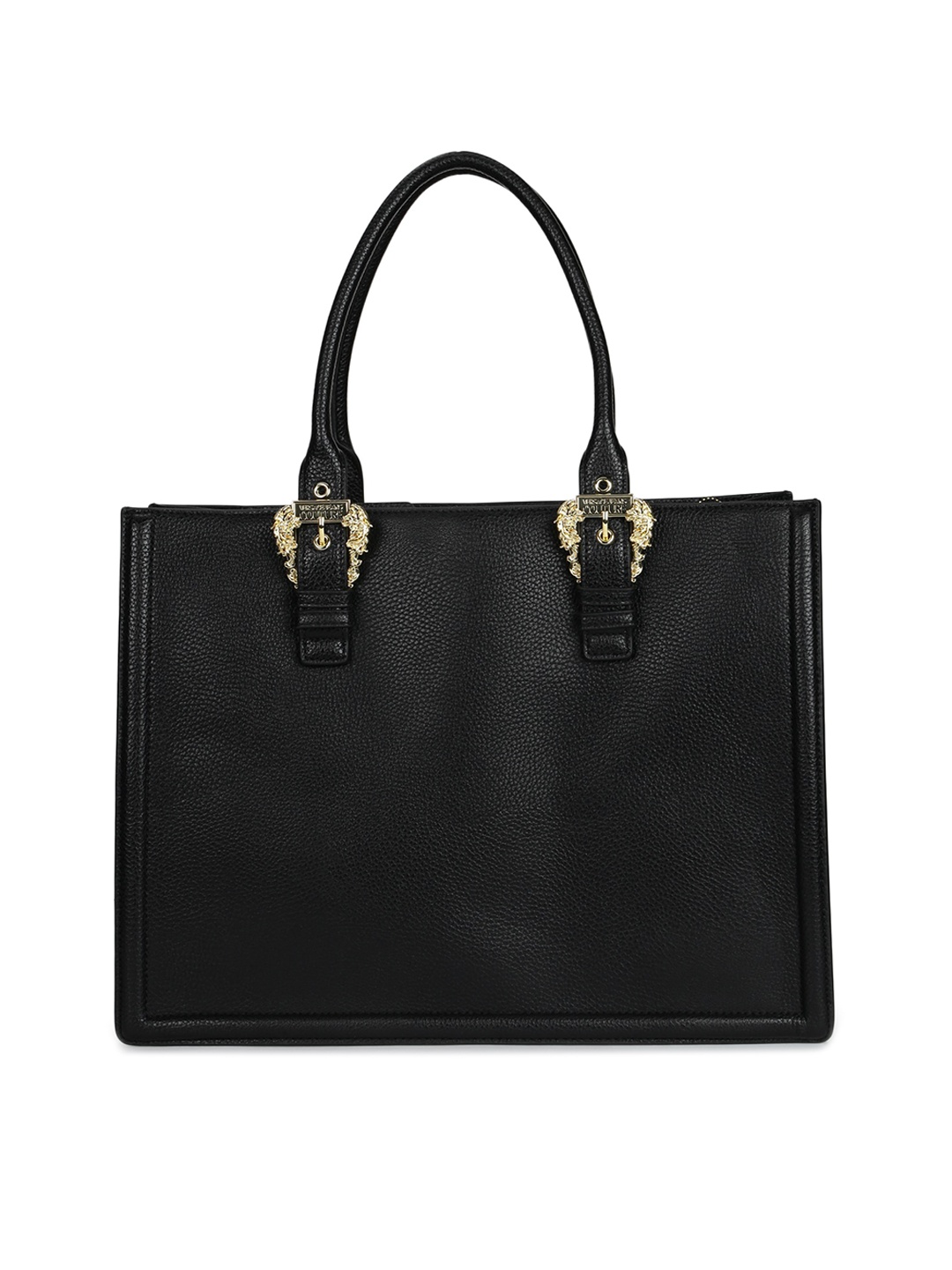 

Versace Jeans Couture Black Textured Structured Handheld Bag