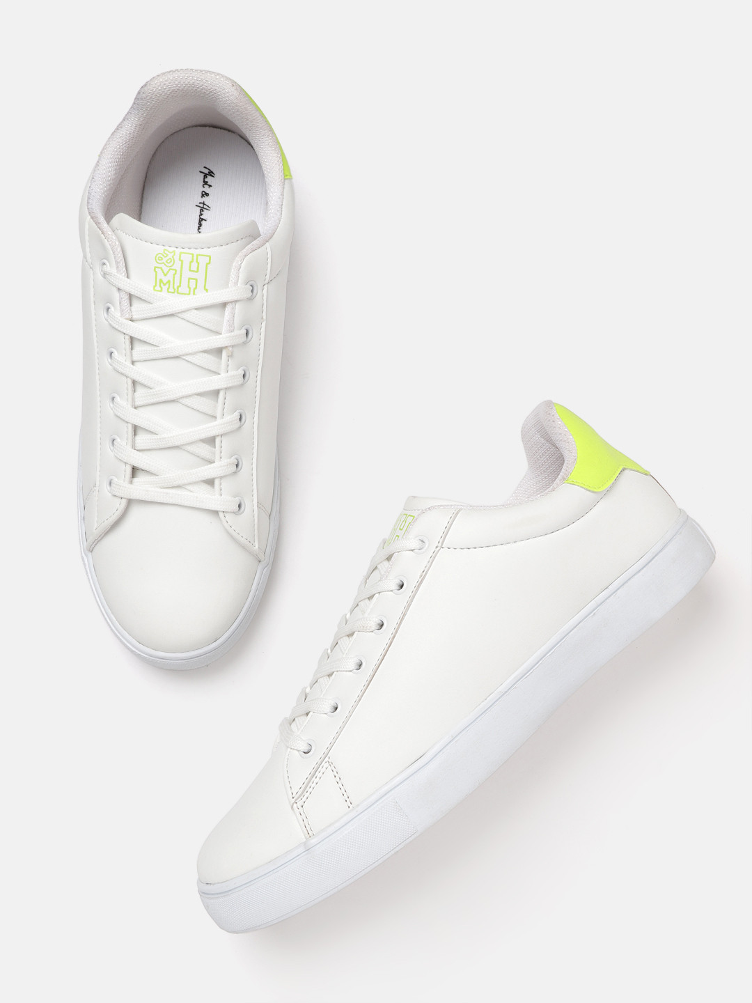 

Mast & Harbour Men White Solid Sneakers