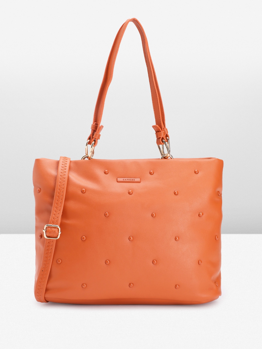 

Caprese Structured Shoulder Bag, Orange
