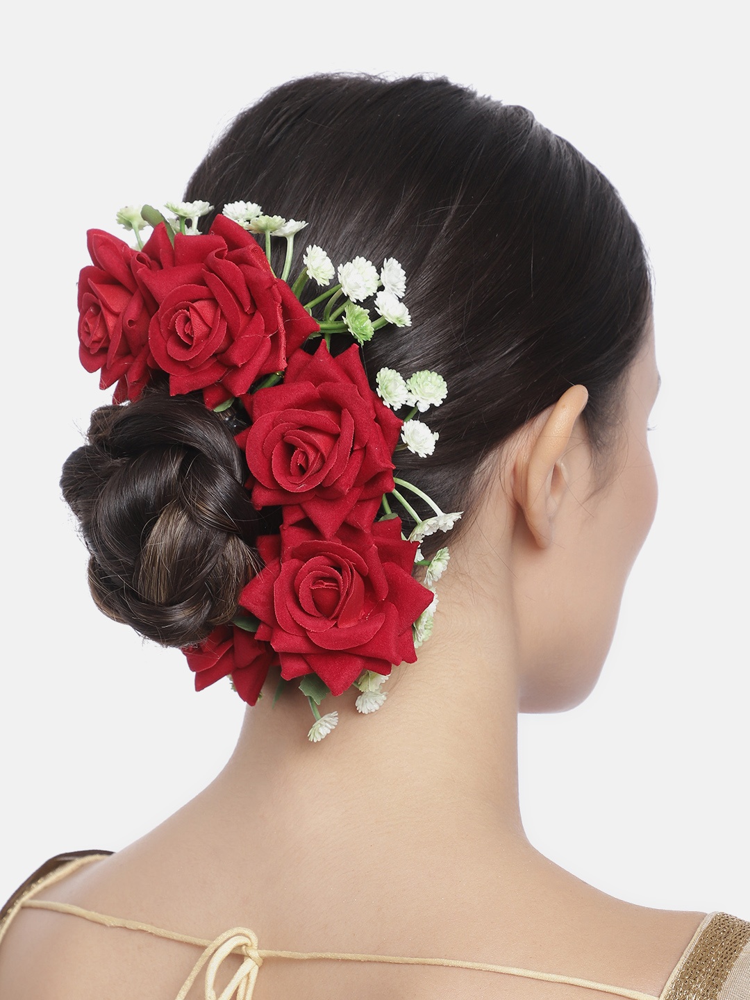 

Peora Women Red & White Floral Embellished Hair Accessory