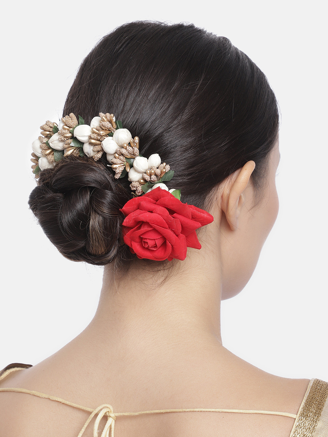 

Peora Women Red & White Floral Embellished Hair Accessory