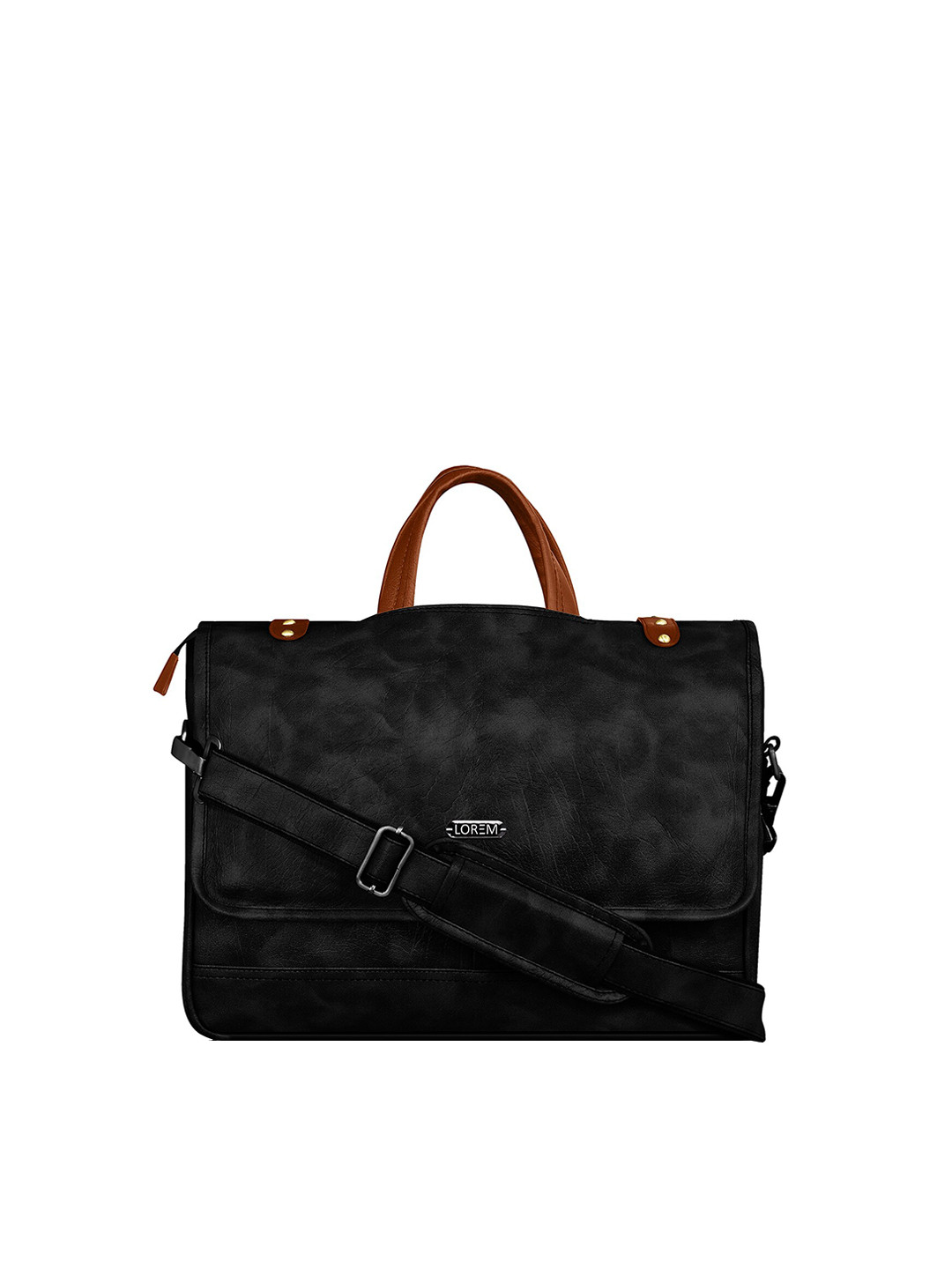 

LOREM Unisex Black Textured 16 Inch Laptop Bag
