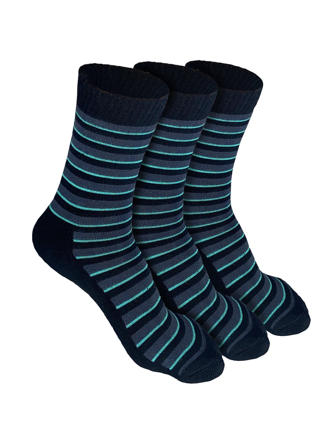 

Heelium Men Pack of 3 Bamboo Super Soft & Odour-Free Breathable Crew-Length Socks, Black