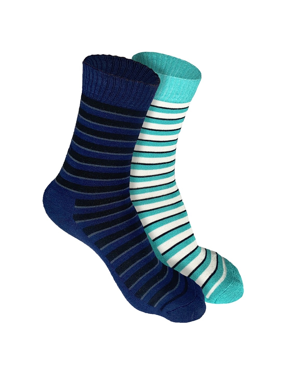 

Heelium Men Pack of 2 Bamboo Super Soft & Odour-Free Breathable Crew-Length Socks, Teal