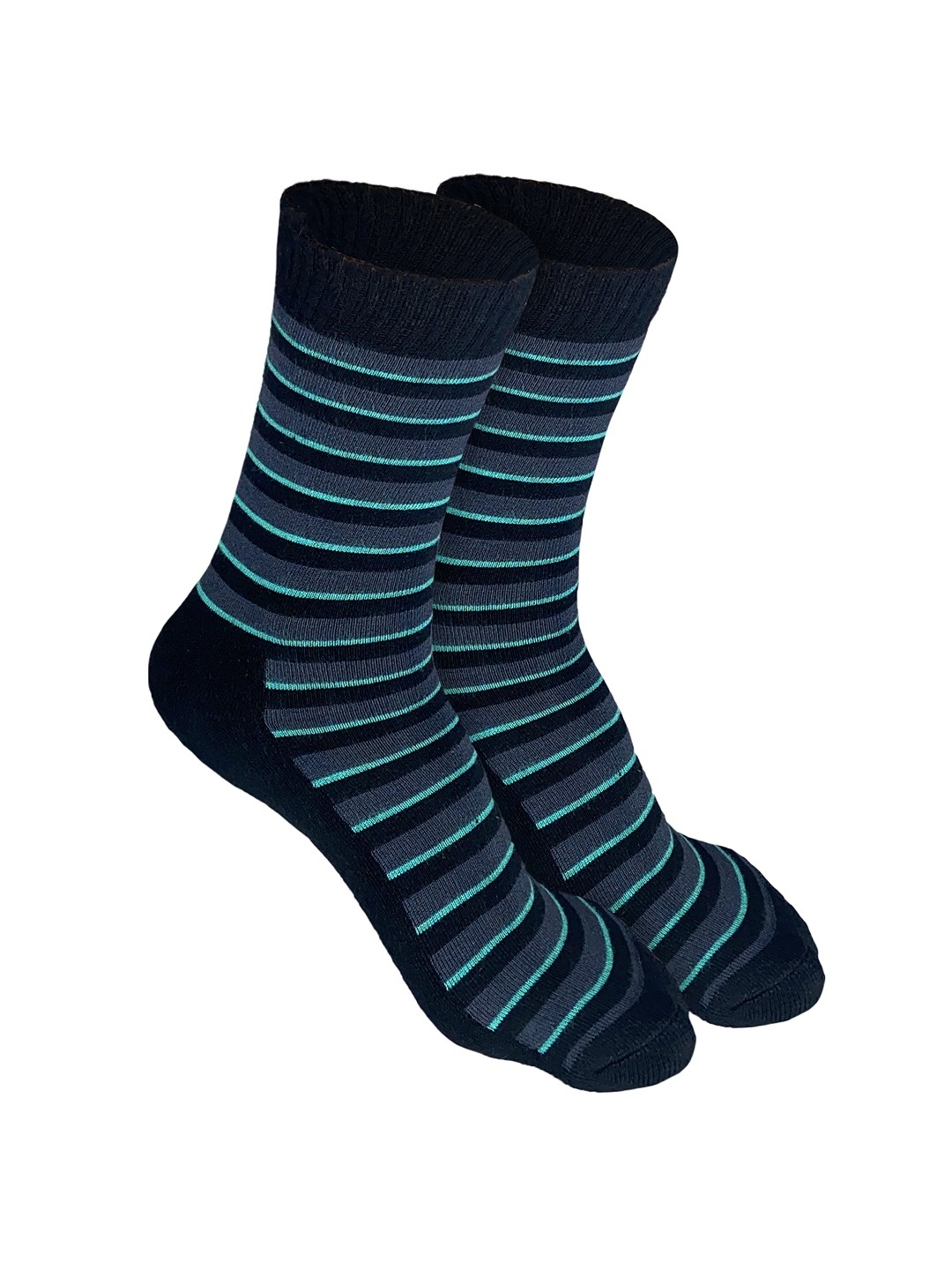 

Heelium Men Pack of 2 Bamboo Super Soft & Odour-Free Breathable Crew-Length Socks, Black