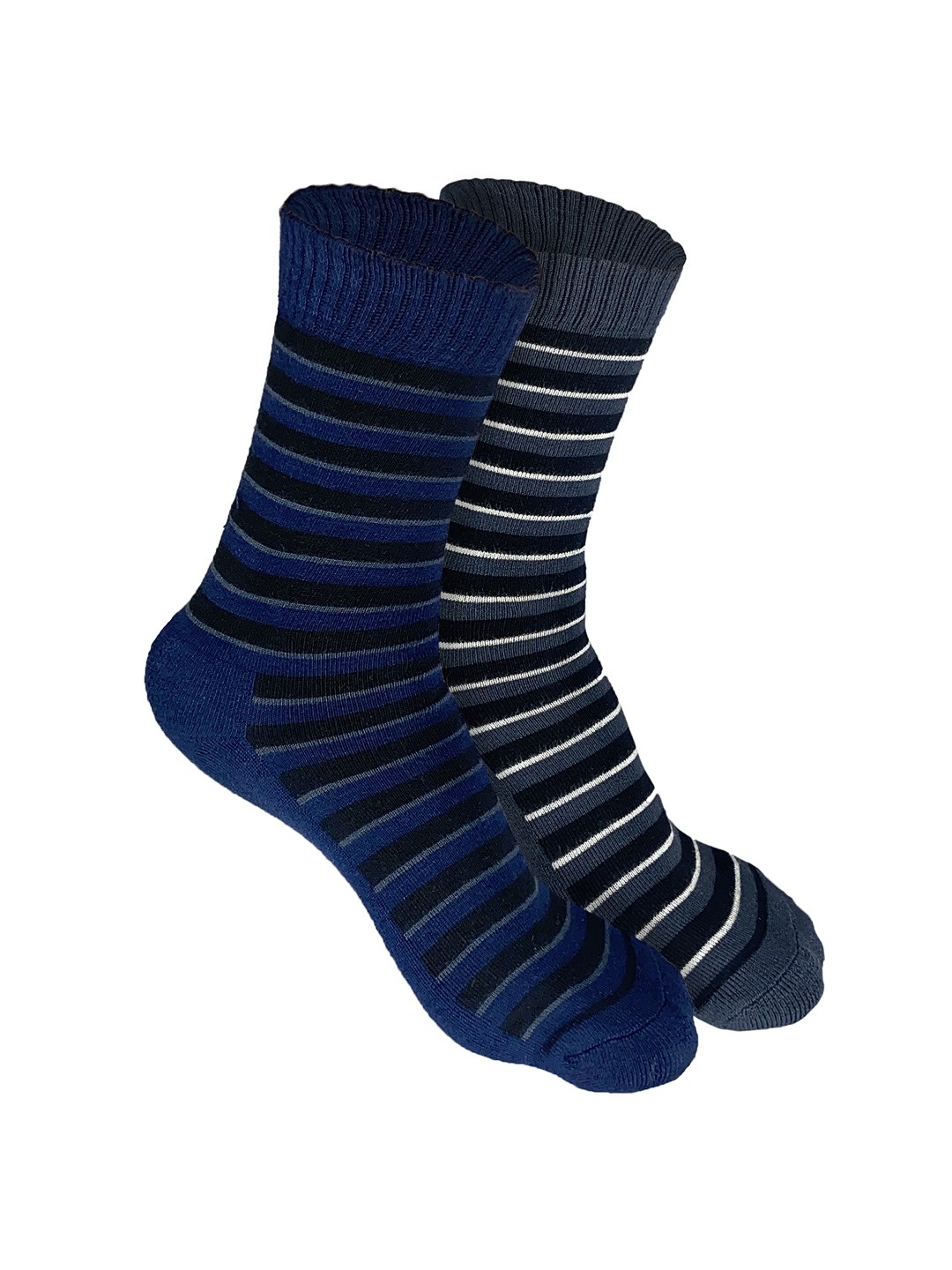 

Heelium Men Pack of 2 Bamboo Super Soft & Odour-Free Breathable Crew-Length Socks, Grey